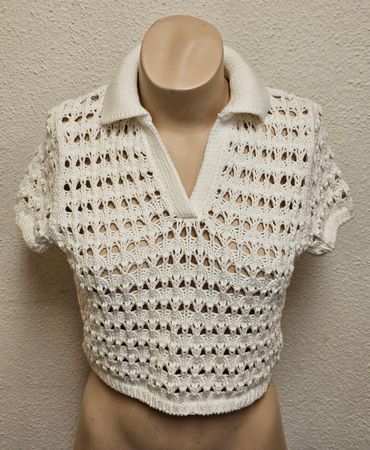 XSIDE Häkel-Pullover / Strickshirt – Gr. M – Weiß – Sehr gut