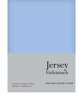 Jersey Fix Leintuch Gr. 180/200 cm Blau