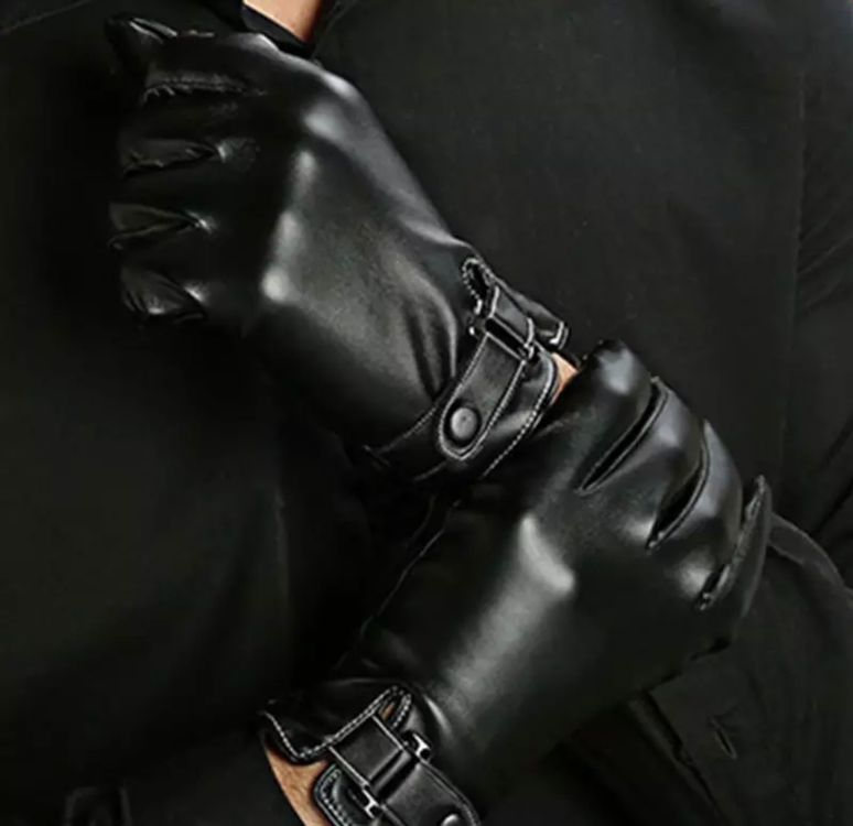 Nappaglo Herren Lederhandschuhe Italienisches Lammfell - Halbfinger Motorrad Handschuhe