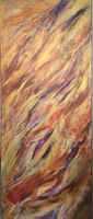 Gemälde in Rot&Gold, Leinwand 100x50 cm, Unikat!!!