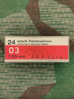 Munitionsschachtel 7.65 mm Pistolenpatrone 03, leer