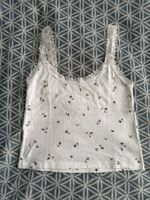 Sommerliches Top mit Blumenmuster und Spitze, Grösse S