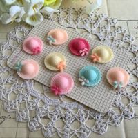 9 Appliques Damen Hut chapeau de dame flatback résine