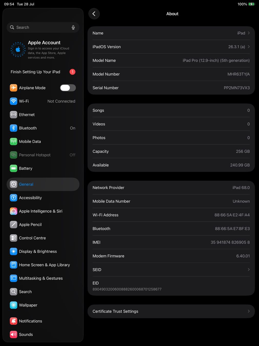 Apple Tablettes PC: iPad Pro 5th Gen -256 GB - WiFi + cellular – D'occasion à Abtwil AG par Binary_tech_ch 3