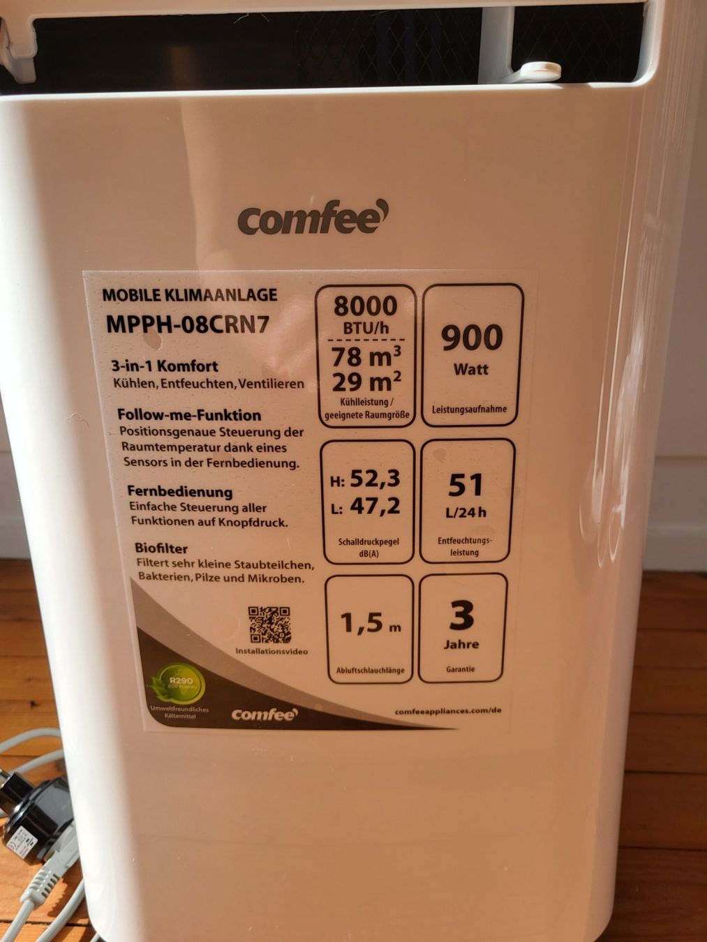 Comfee Climatiseurs: Comfee Mobiles Klimagerät - Selbstabholer – D'occasion à Steinhof SO par eng_ljl7 1