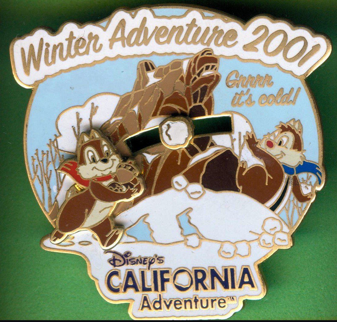 Disney Placchette & Badge: DISNEY  Winter Adventure 2001 CHIP & CHAP – Usato da Winterthur venduto da Sammleroase
