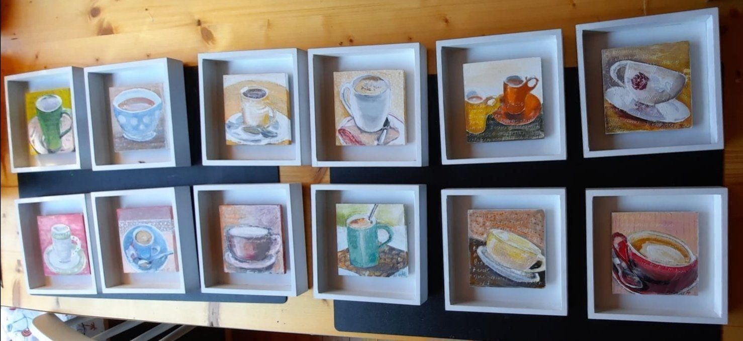Poster & Bilder: 12 handgemalte Bilder als Serie Kaffee – Neu (gemäss Beschreibung) aus Berneck von Hansi_Muenz 4