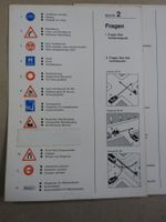 Original Auto-Theorie Prüfungskarten, Vintage! 4 Blätter