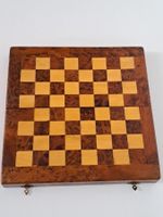 Vintage Schach Brett Backgammon Wurzel Holz Palisander