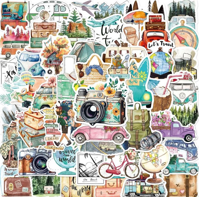 2 Vinyl-Aufkleber – Italien-Karte Im Retro-Look (10 cm Breit) Für Auto, Scrapbooking Oder Als Geschenk