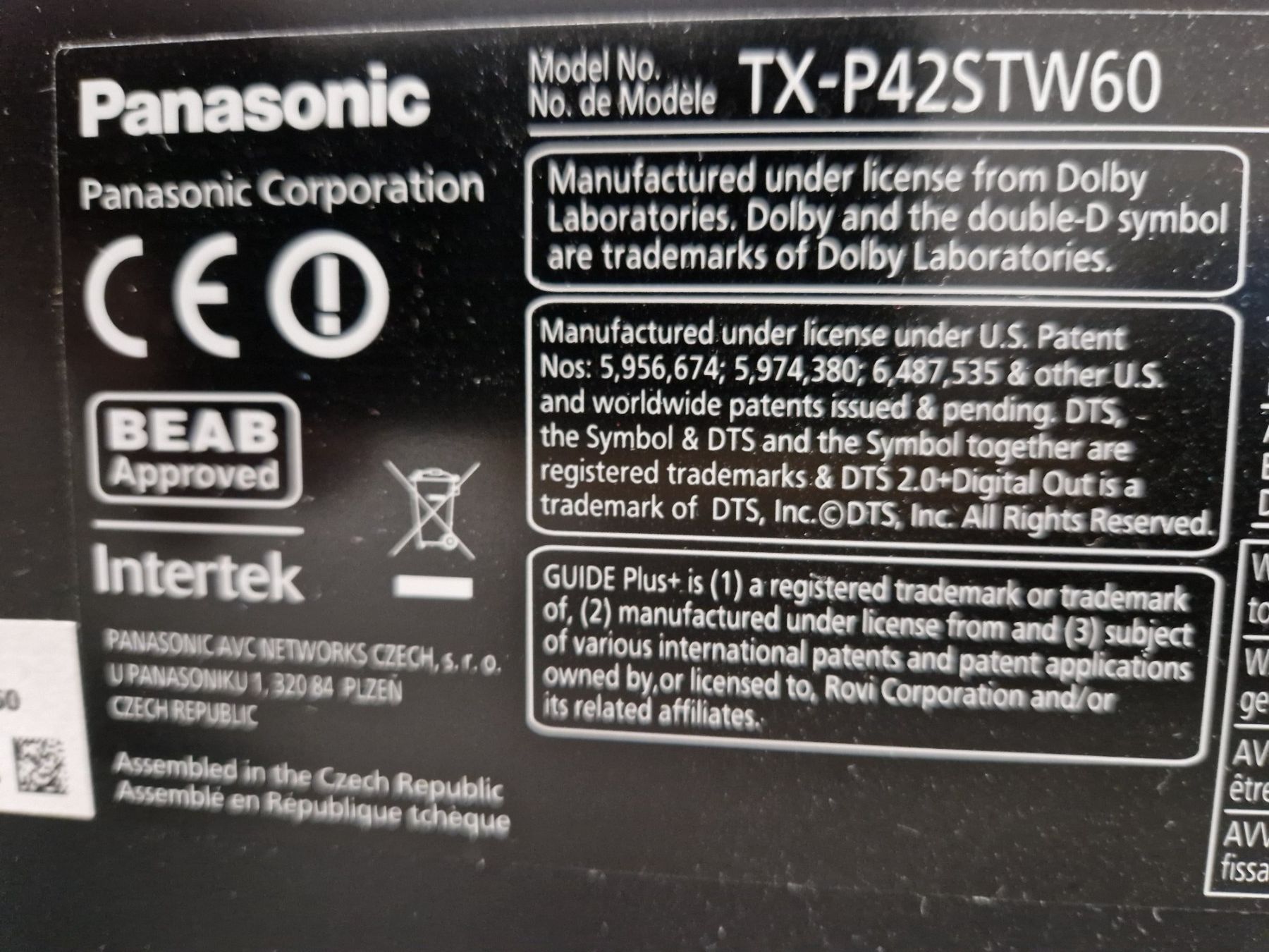 Panasonic Televisori: Panasonic TX-P42STW60 42 Zoll Flatscreen – Usato da Stetten SH venduto da ExtremMIB 3