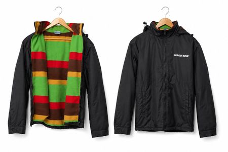 Orginal Burger King CREW Jacke mit Buntem Fleece (NEU)