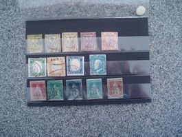 Italien Uralte Briefmarken auf Steckkarte hoher KW