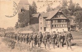 Baden (AG) Schweizer Infanterie auf dem Marsch Armee 1916