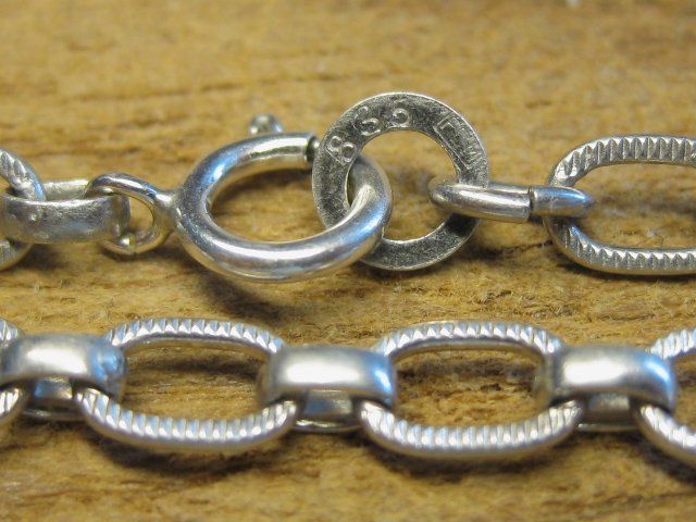 Catenine: Vintage Anker Kette Collier Silber 835 geriffelt – Usato da Ermatingen venduto da Decovin 4