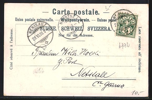 Cartoline postali: Herisau, Teilansicht mit Strassenpartie – Usato da Berlin venduto da bartko-reher 1