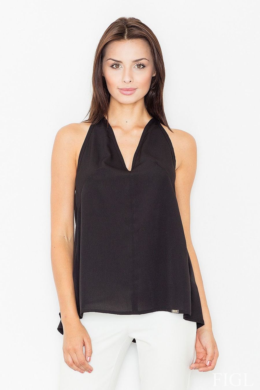 Chemisiers: Elegante Bluse schwarz mit raffiniertem Rücken – Neuf avec emballage d'origine à Romanshorn par Amorubi
