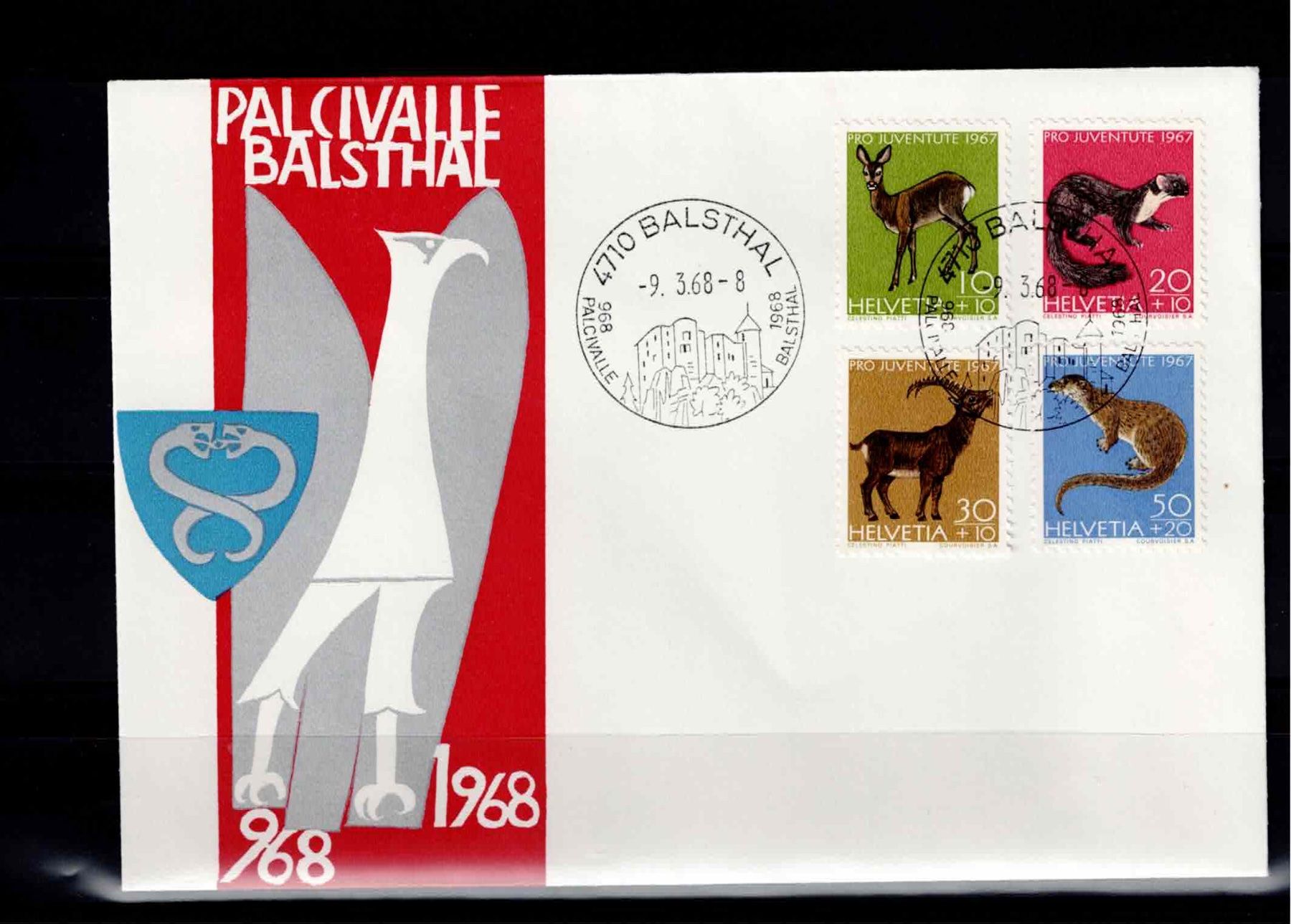Tutti i francobolli: CH FDC Pro Juventute Satz 1968 – Usato da Koblenz venduto da Markenhimmel