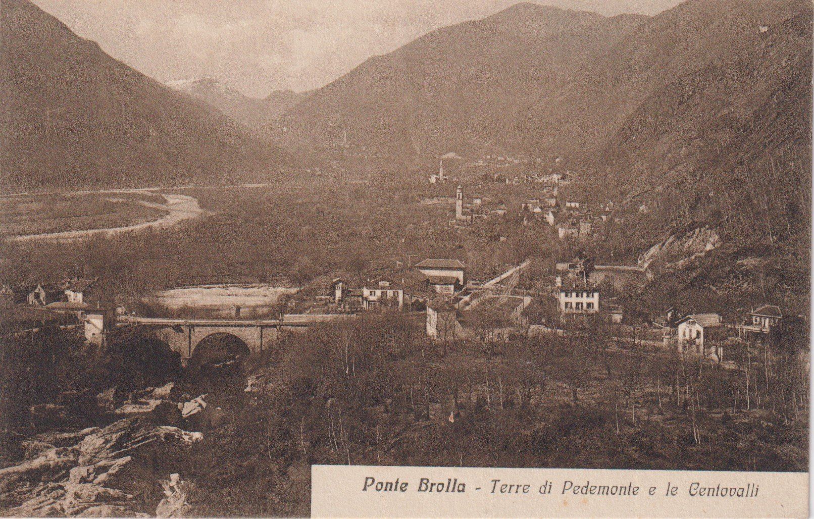 Cartoline postali: AK Ponte Brolla - Terre di Pedemonte e le Centovalli ca 1910 – Usato da Riva San Vitale venduto da MAR-NAPO