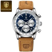 Poedagar Herrenuhr Chronograph Lederarmband Neuwertig