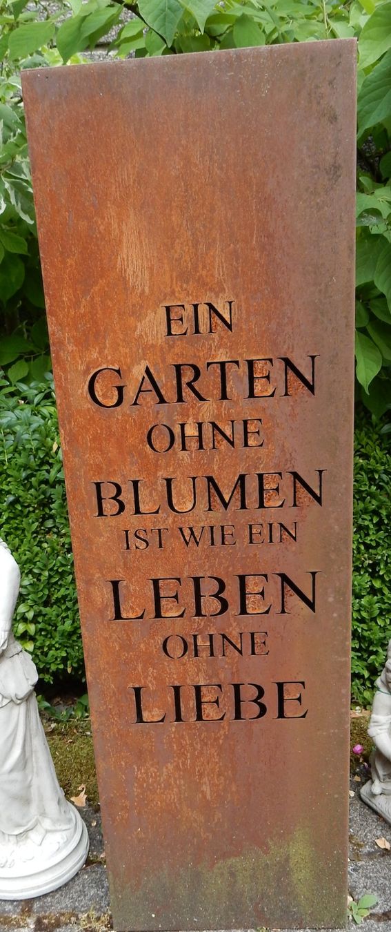 Sculture & Statue: Gartendekoration: grosse Rost Säule mit Spruch Gartenfigur – Nuovo (secondo la descrizione) da Jona venduto da simongarden 7