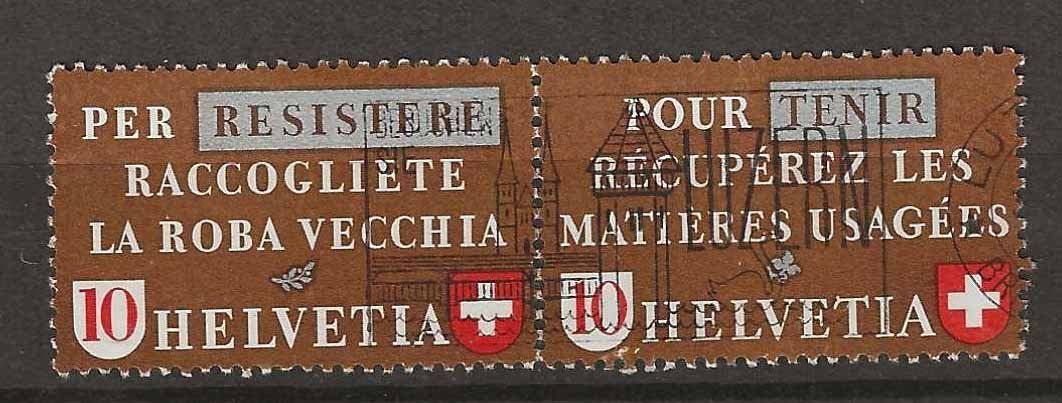 Tutti i francobolli: CHz33f - Récupération Se tenant Z33f obl. – Usato da Trélex venduto da Phil_Albert