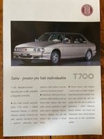 TATRA T700 Prospektblatt auf tschechisch von diesem raren V8