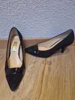 Gabor Pumps Schwarz Lack, Wildleder Gr. 37.5 oder 4 1/2. 