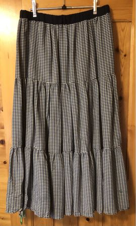 ROCK/JUPE, lang, blau/beige, Gr.40