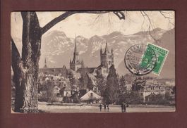 LAUSANNE - Cathédrale et Alpes - 1914