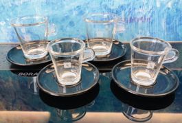 Nespresso Kaffeetassen Geschirr Tassen Unterteller Glastasse