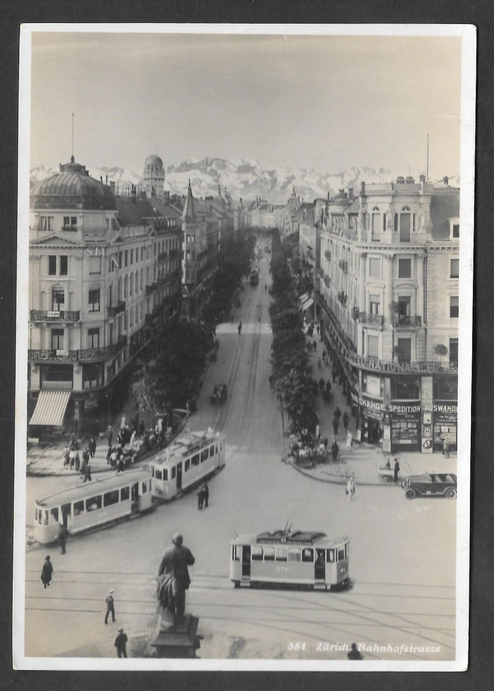 Cartoline postali: Zürich Bahnhofstrasse mit diversen Trams – Usato da Olten venduto da clotaldi