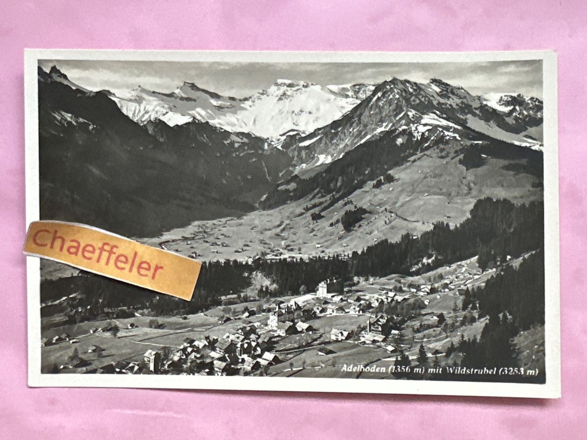 Cartoline postali: Adelboden mit Wildstrubel – Usato da Zürich venduto da Chaeffeler