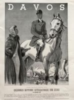 Vintage Reklame, Davos, Concours Hippique, 1957, Reiten, TOP