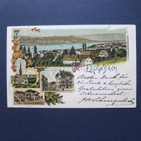 1903, ERLENBACH ZH, Litho, antike Ansichtskarte