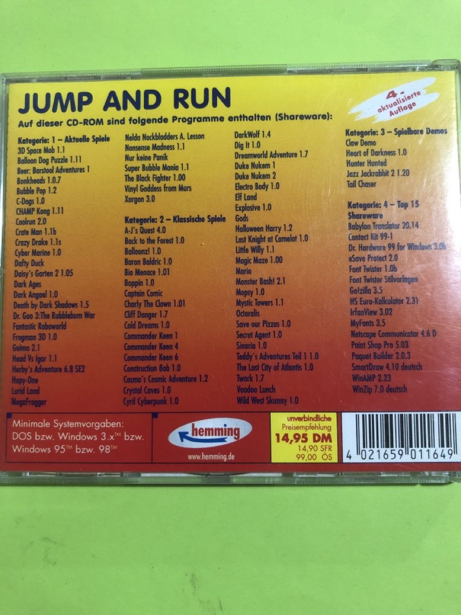 Giochi: Jump and Run CD-ROM Sammlung guter Zustand – Usato da Flaach venduto da rubo7 1