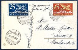 1923 / Flugpostkarte Genève - Zürich