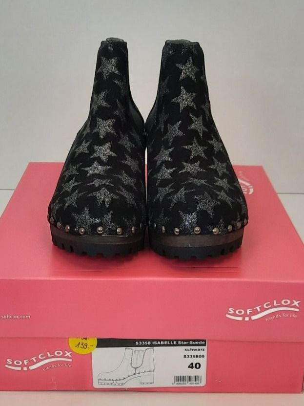 Softclox Damenschuhe: SOFTCLOX ISABELLE Star-Suede schwarz Stiefelette Gr. 40 – Neu und originalverpackt aus Seuzach von VT-Collections1 8