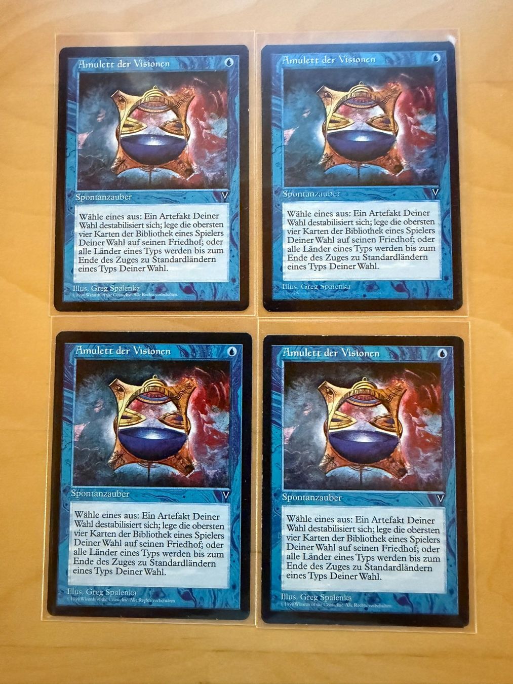 Magic The Gathering Carte collezionabili: 4x Amulett der Visionen // Visions // Visionen // Magic – Usato da Binz venduto da Tempelritter