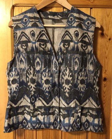 GILET/WESTE, Gr.40, 100% Leinen