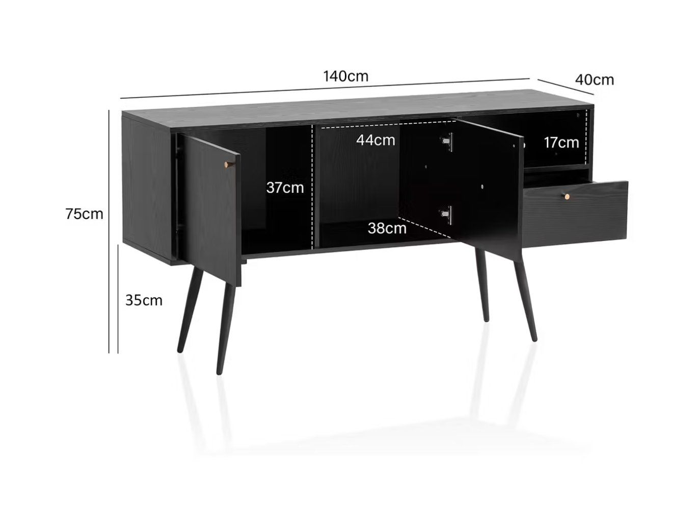 Commodes: Kommode / Sideboard black wood – D'occasion à Altendorf par olg_rfk6 2