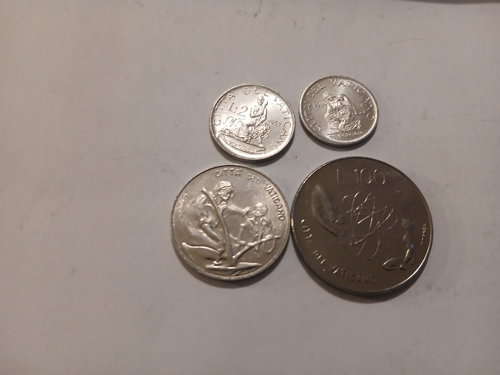 Tutti le monete: 4 Pieces Vatican 1959 et 1983 – Usato da Marly venduto da globetrotter1723
