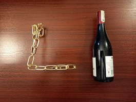 Weinflaschenhalter Metallkette Porte-bouteille vin 2 stk