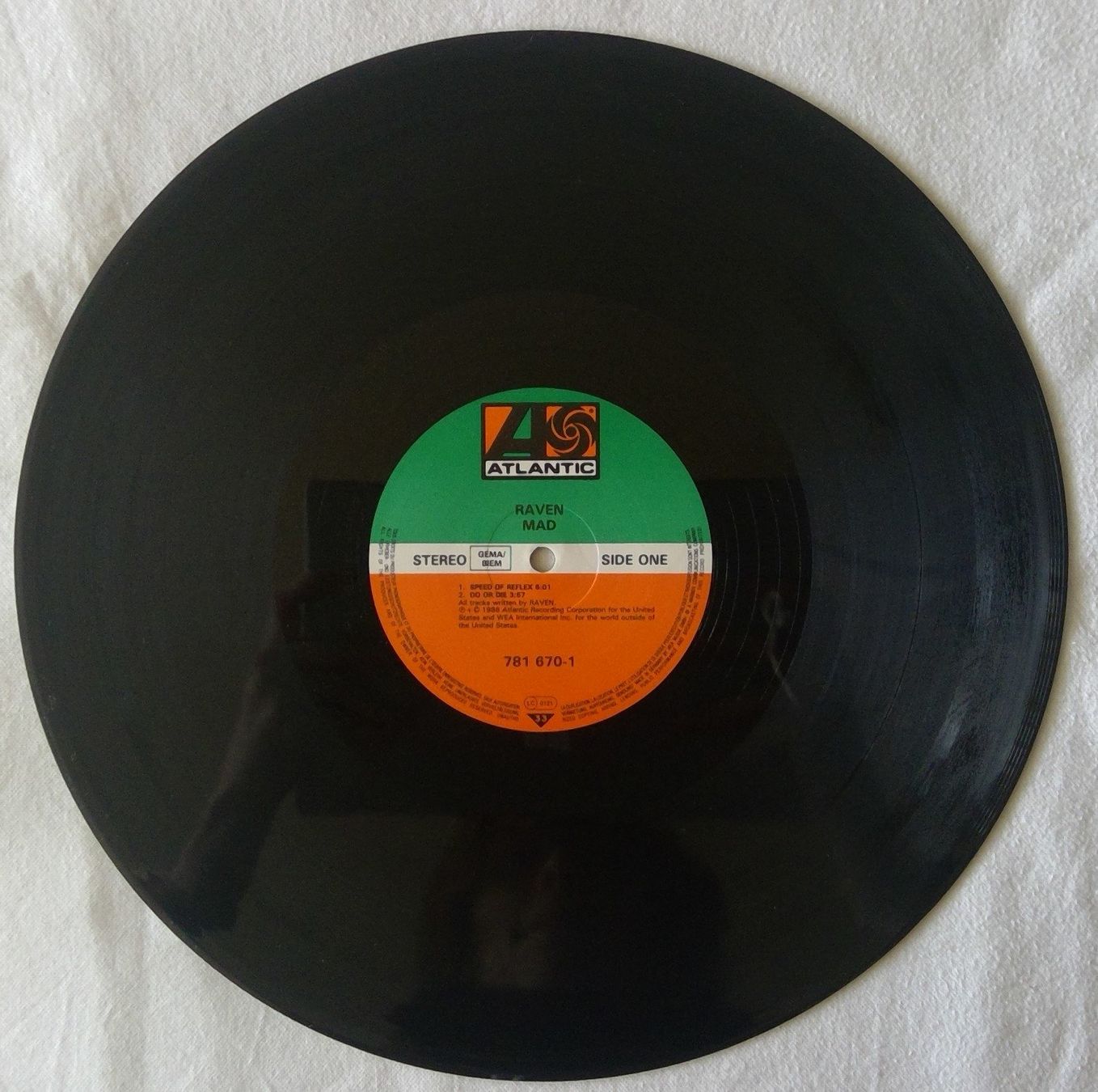 Schallplatten: Raven - Mad - LP - 1986 - First Press - Atlantic Records – Gebraucht aus Uster von Zardodel 2