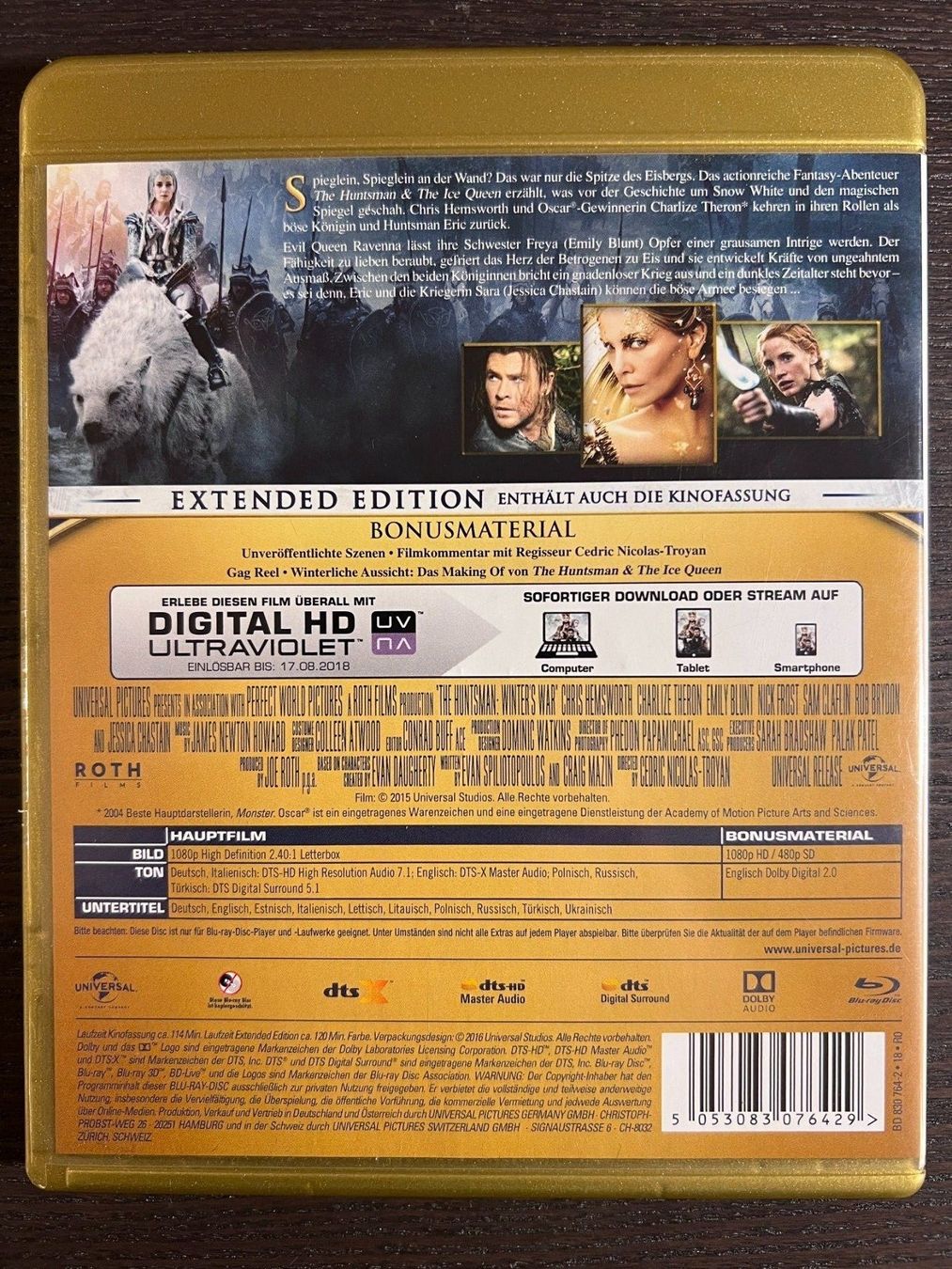 Alle DVDs: The Huntsman & the Ice Queen – Gebraucht aus Zürich von Blu-ray_ZH 1