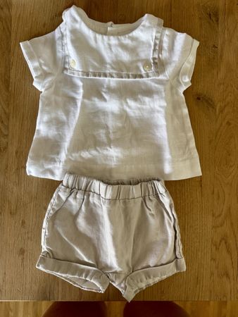 Jacadi linen outfit 3 months