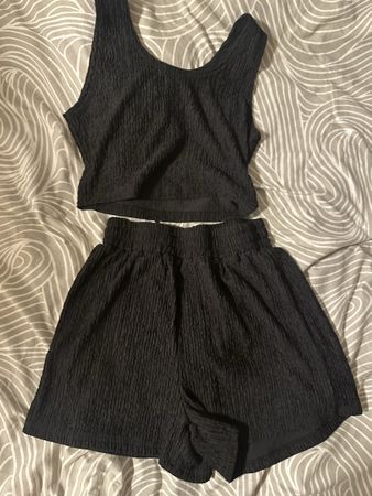 Damen Set Top und Shorts schwarz Grösse S neu