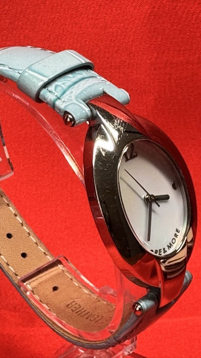 Orologi: MORE & MORE Uhr Damen hellblau Lederarmband oval – Usato da Untersiggenthal venduto da TimeandShine 2
