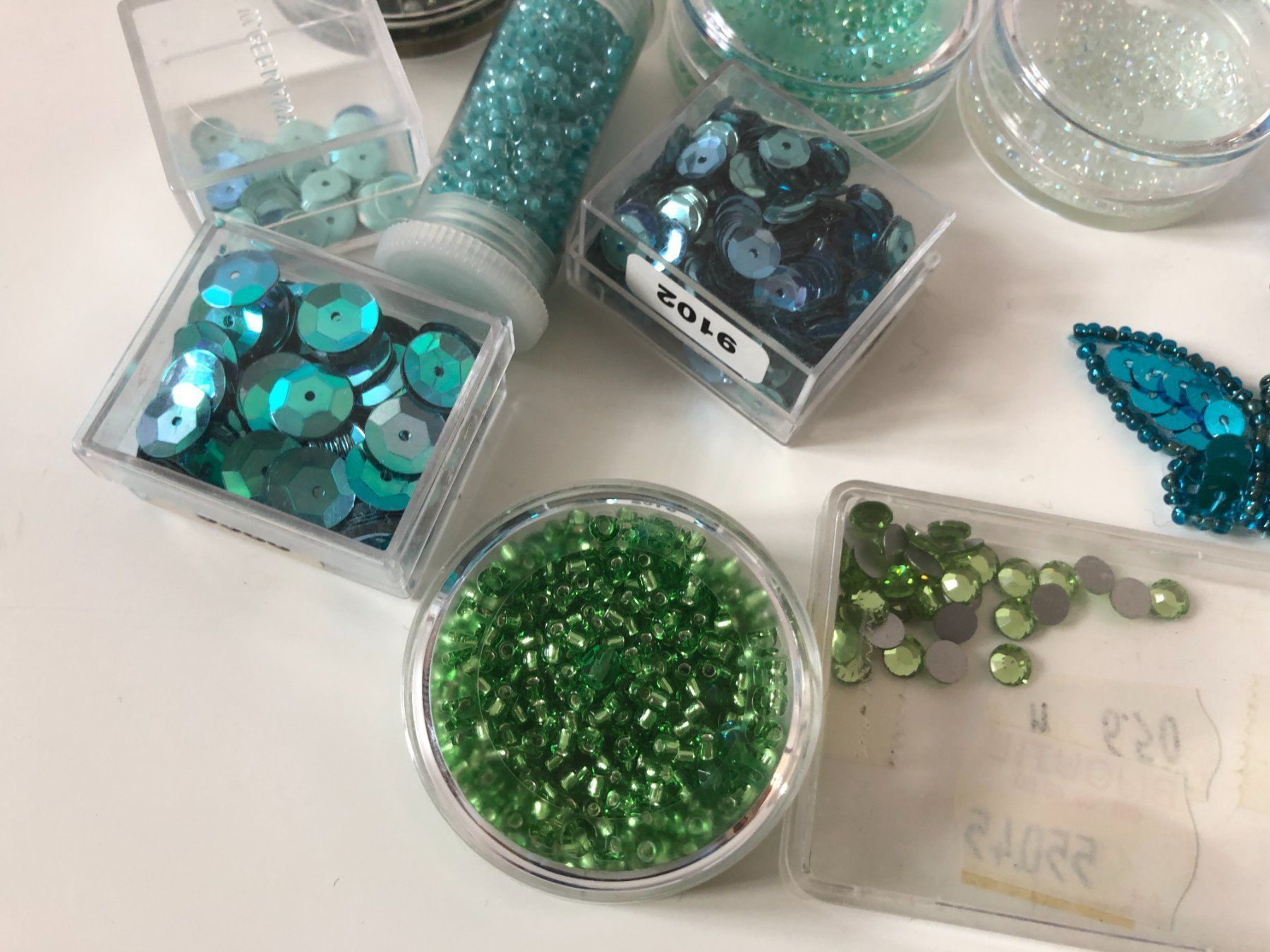 Perle (finte): BLUE Pailletten Perlen Strass Glitter – Nuovo (secondo la descrizione) da Zürich venduto da its-love 1