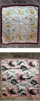 Lot de 2 foulards carrés vintage – 88 x 88 cm – Polyester
